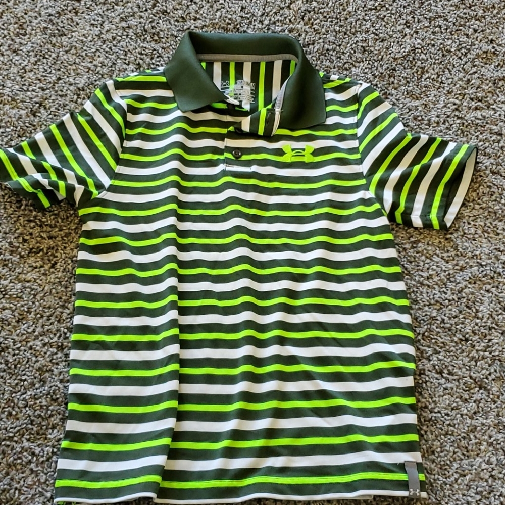 Striped UA loose polo shirt